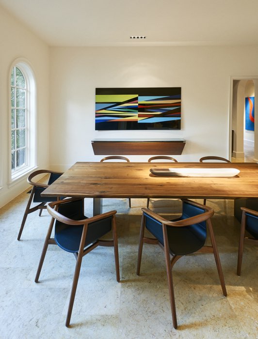 Waller wood dining table and chairs